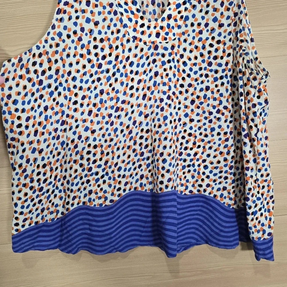 Anthropologie Maeve Emma Tank Swing Top Blouse Size 6 Dots Stripes Sleeveless‎ - Picture 4 of 8